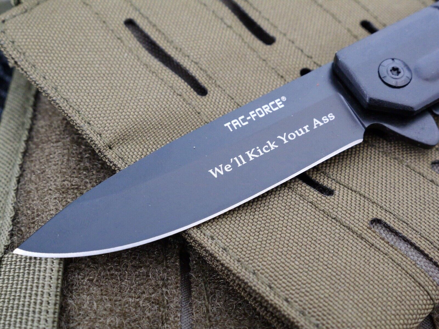 Folding Pocket Knife Pistol Design Sheriff Pocket Clip 3” Blade Sharp EDC