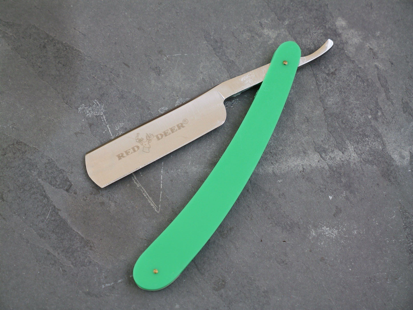OG Vintage Shaving Straight Razor Hair Splitting Sharp Green Shave Ready