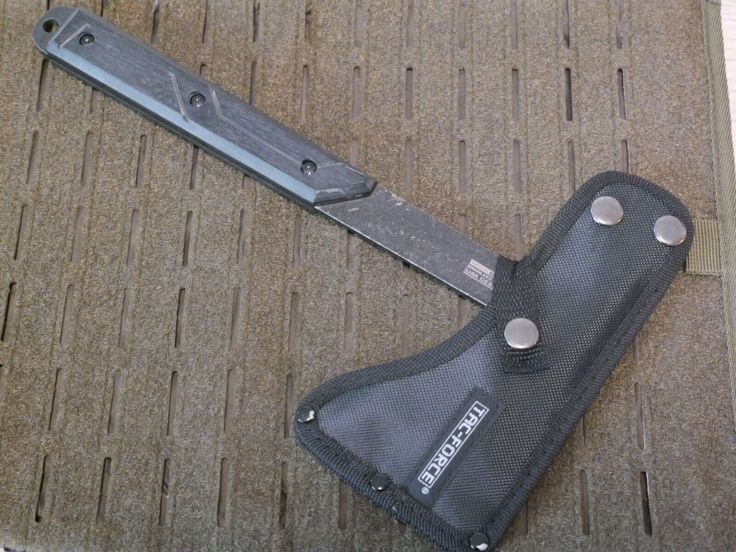 Tac Force Full Tang Tactical Axe TOMAHAWK Full Size 13" USA Flag Wood Handle