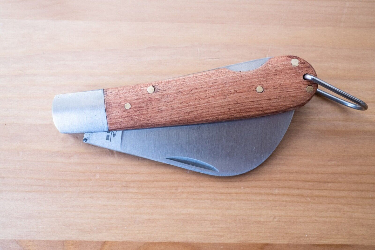 Hawkbill Knife Old School Wood Handle Lock Sharp OG Classic