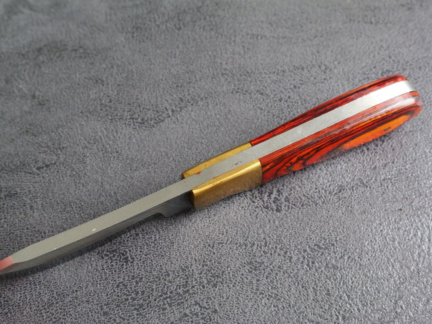 7” Fixed Blade Knife Leather Sheath High Carbon Steel File Knife Handmade Thick