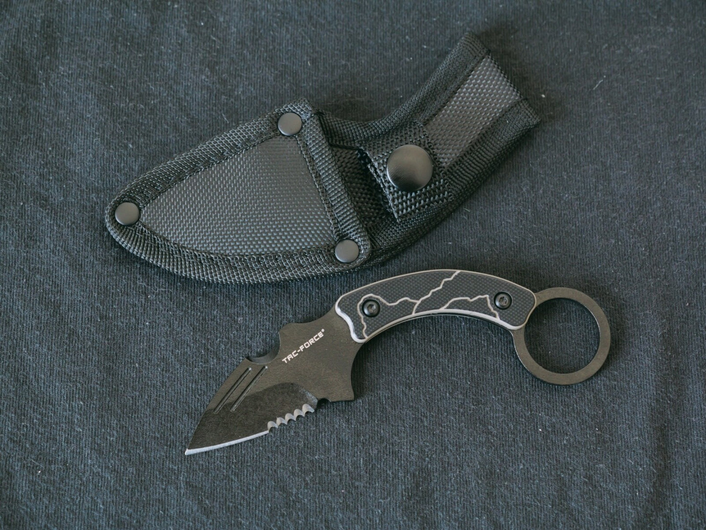 Tactical Karambit Ultimate Stealth Matte Black 2" Blade Swat Sniper Sharp Sheath