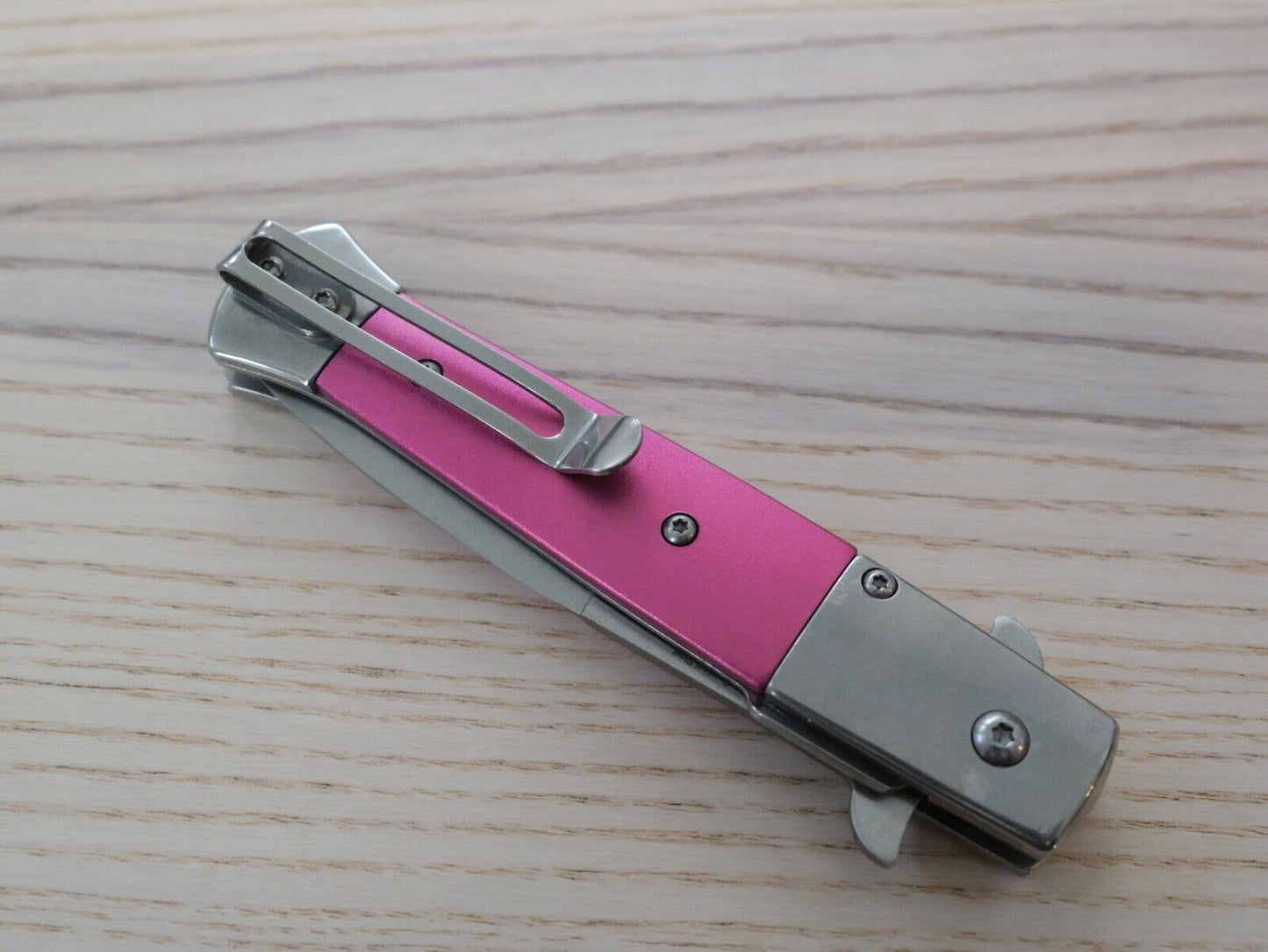 Pocket Knife Vintage Italian Design Ladies Girly Handle Pink Assisted Women Cute