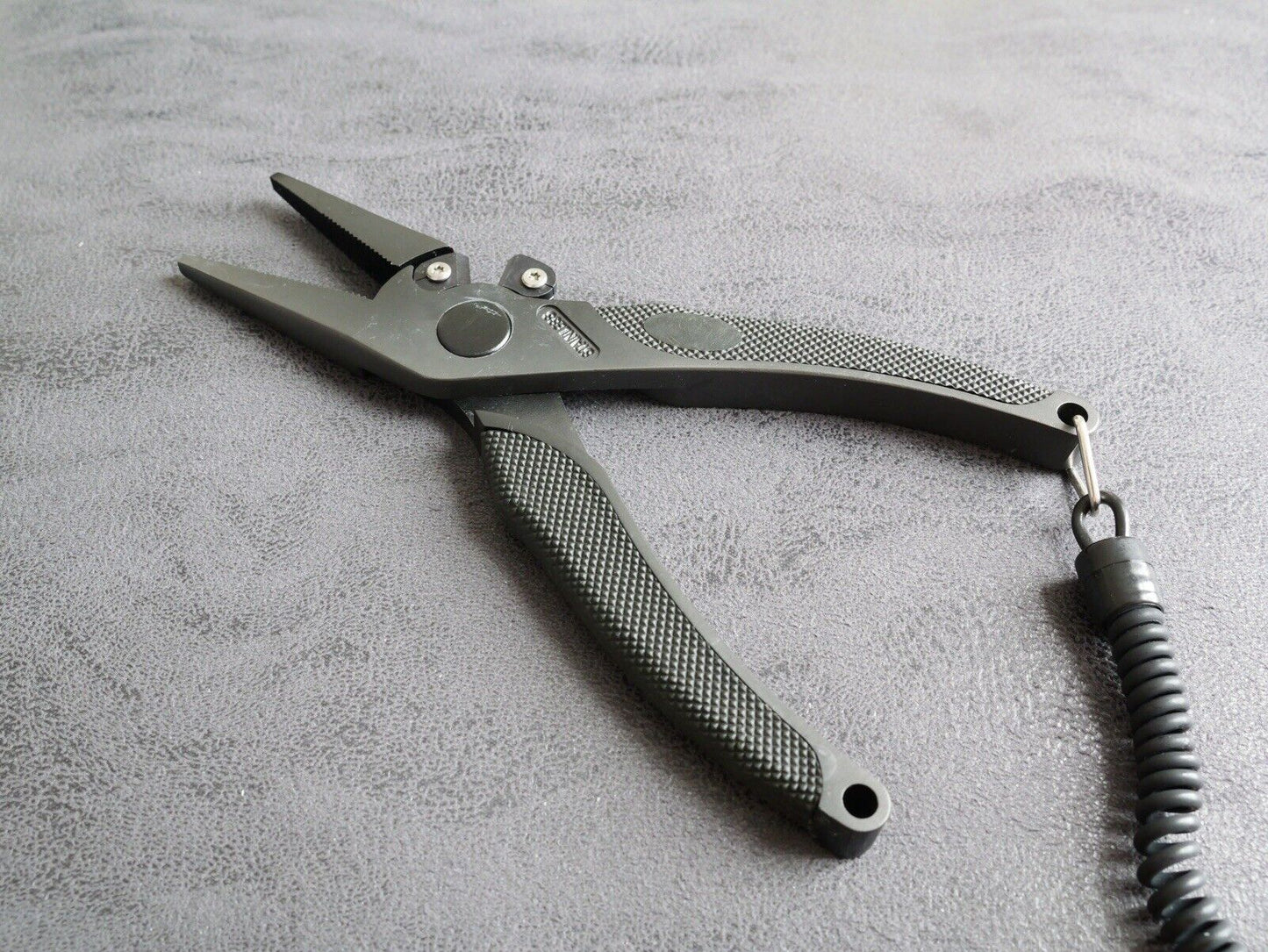 8” Pliers Titanium Coated Rubber Handle Sheath Coil Lanyard Line Cutters