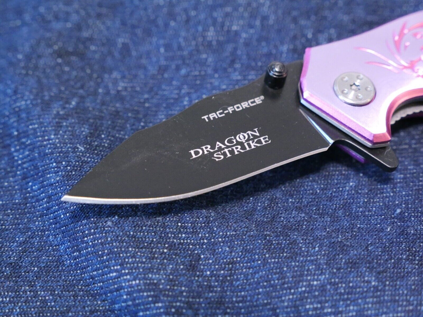 Pink Dragon Strike Pocket Knife Mini Ladies 6" Overall 2" Blade Small Cute