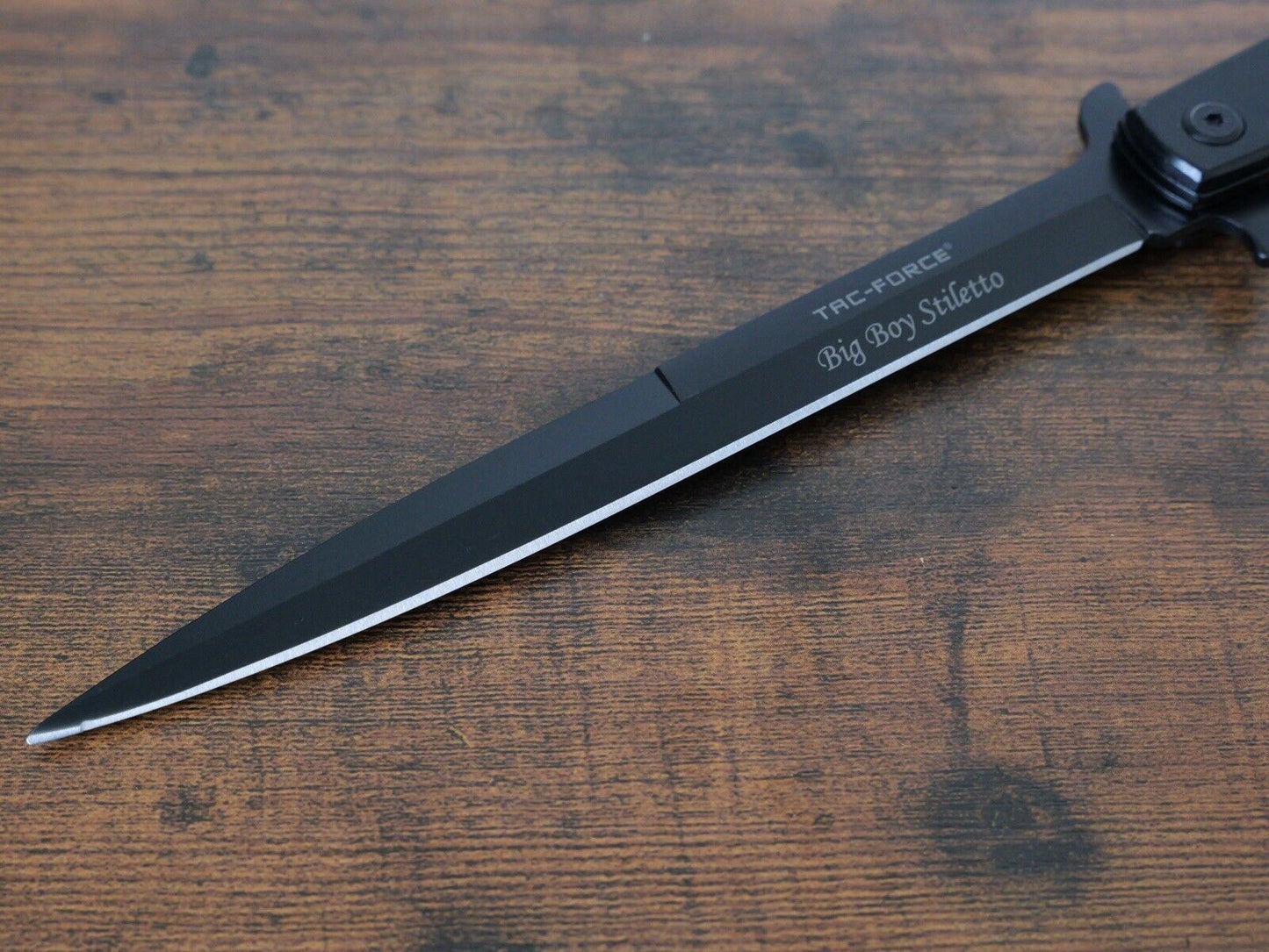 Pocket Knife Long XL 13” Vintage Italian Design Black G10 Handle Assisted