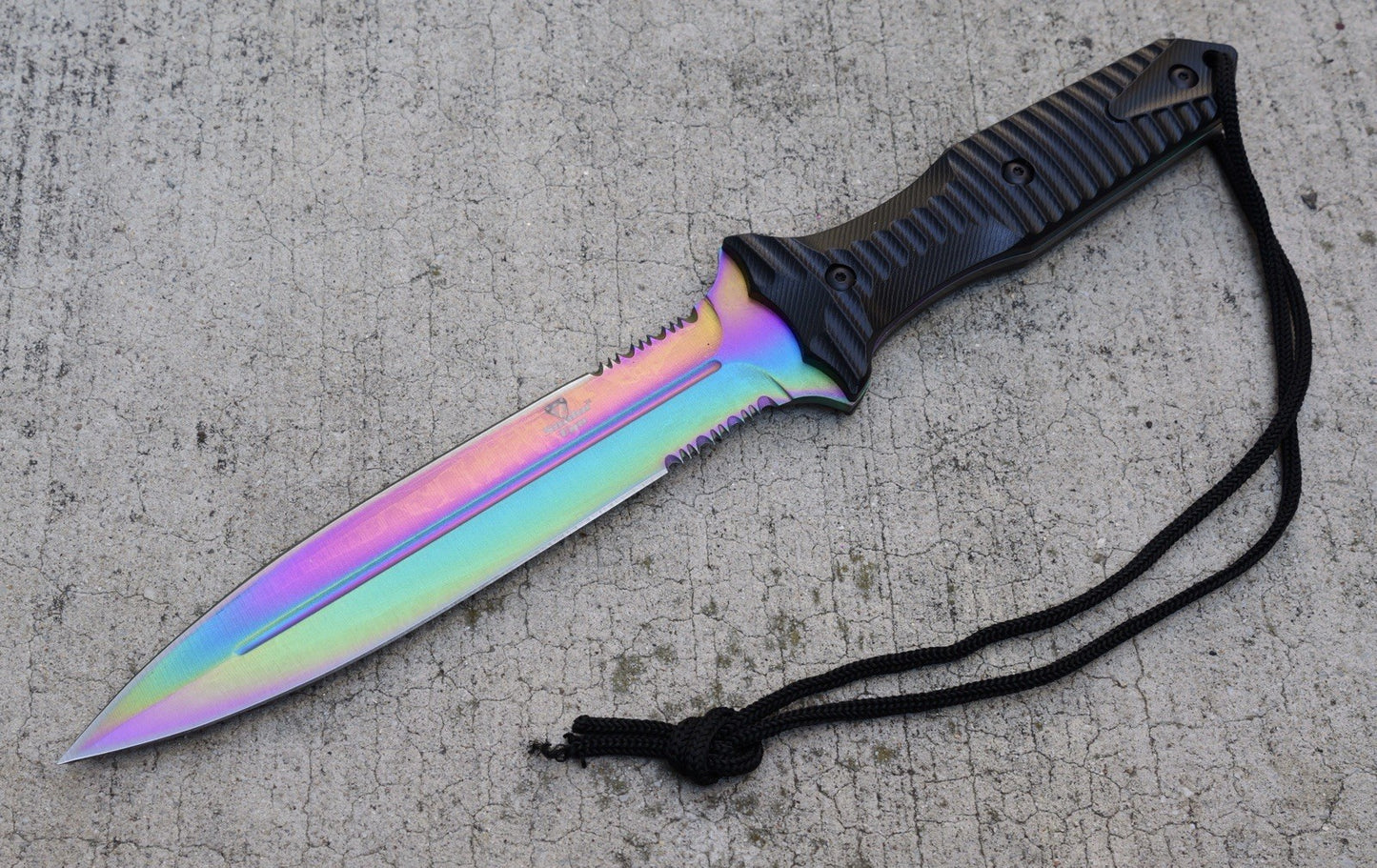 13” Fixed Blade Knife Spear Point Double Edge Full Tang Sharp Spear Point RB