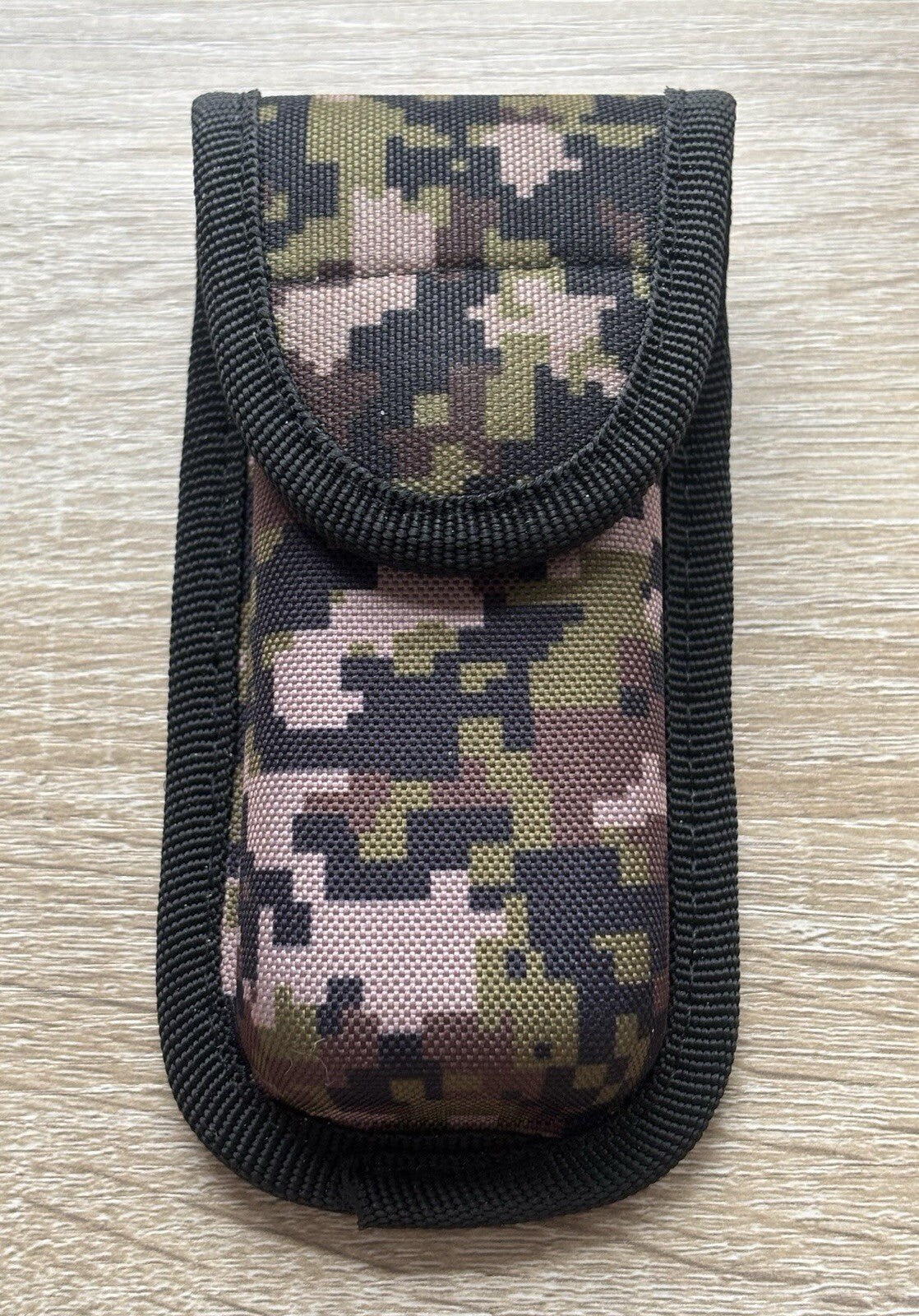 4” Camo Pocket Knife Sheath Horizontal Vertical Carry Nylon Heavy Duty Belt Loop
