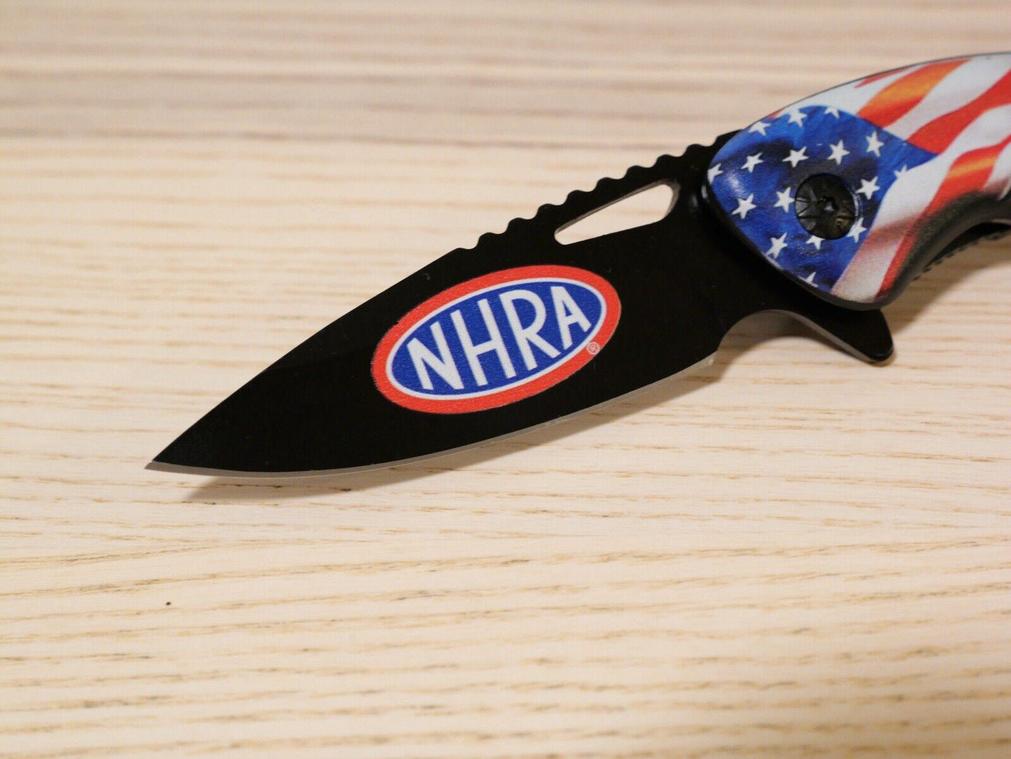 NHRA Pocket Knife Spring Assisted Karambit Drag Racing Knife Belt Clip Black