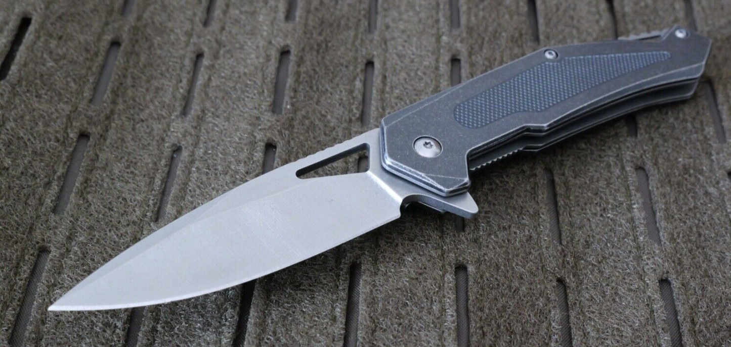 Tactical Pocket Knife All Metal Sharp High Quality Full Size Spring Assist Elite