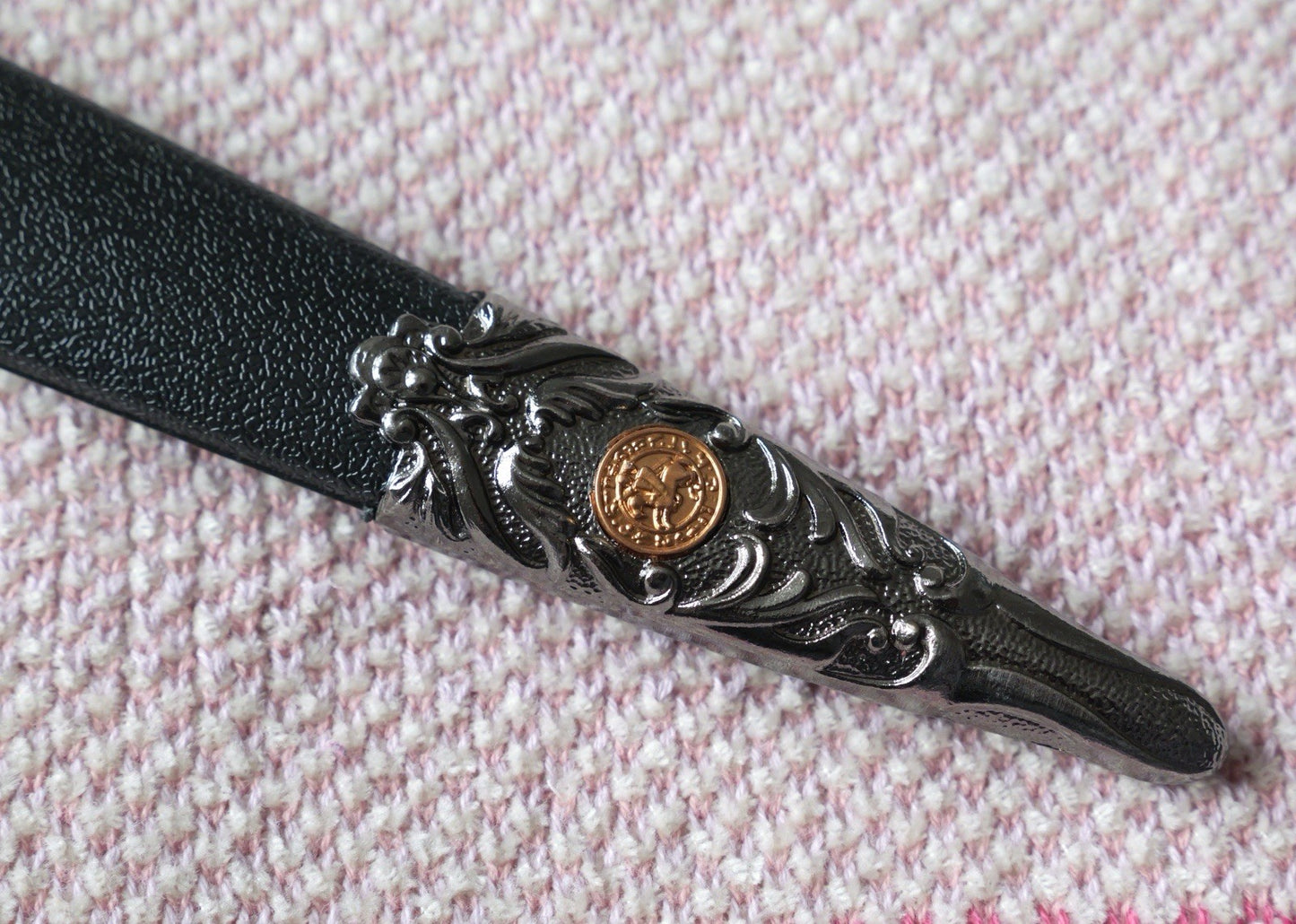 14” Knights Templar Dagger Ornate Gold Pewter Finish Stainless Steel Blade