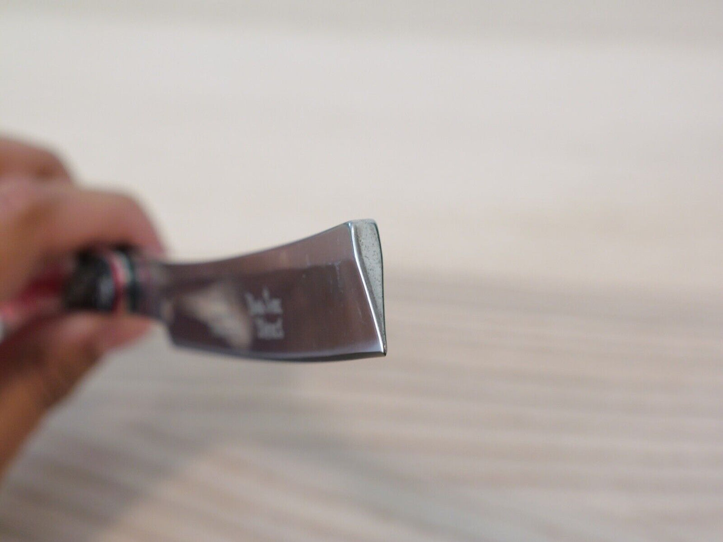 Straight Razor Vintage 5mm Thick Blade Red Skull Design Chrome OG