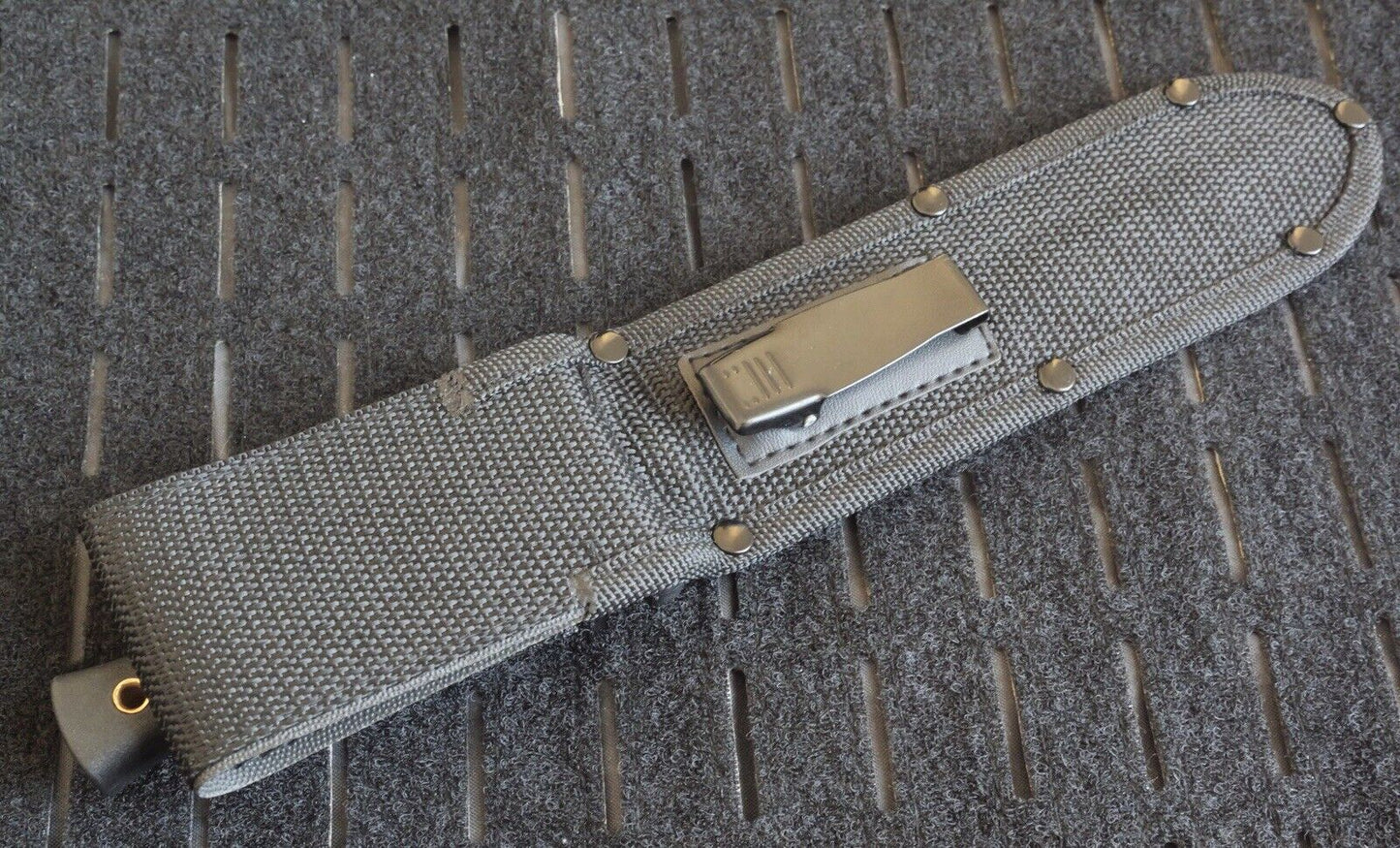 Boot Knife 11” Gray Titanium Blade Double Edge Spear Tip Rubber Handle Boot Clip