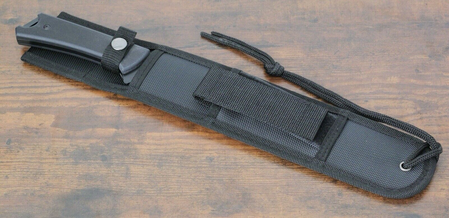 16” Mini Machete Black Extreme Quality Mega Heavy Duty Sharp 5.5mm Thick Gauge