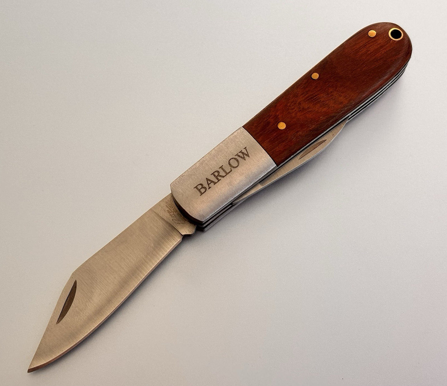 Barlow Vintage Retro Pocket Knife 2 Blades Sharp Stainless Steel Wood Handle