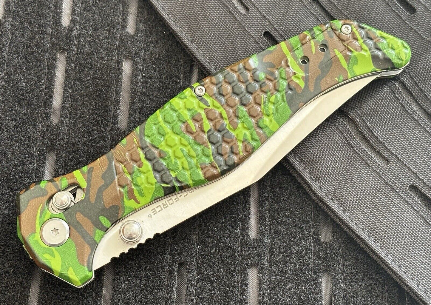 11” XL Pocket Knife Mega Big Camo 5” Blade Axis Lock Manual Folding Knife Sharp