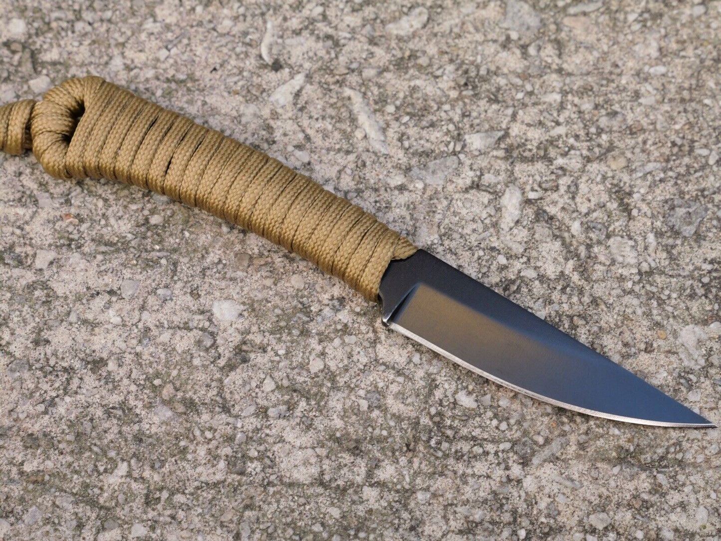 17cm Fixed Blade Knife Kydex Full Tang Back Pocket Clip Horizontal Carry Green