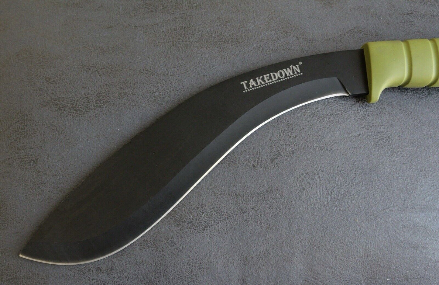 18” Rubber Handle Kukri Machete Heavy Duty 6mm Thick 12” Blade Black Sheath