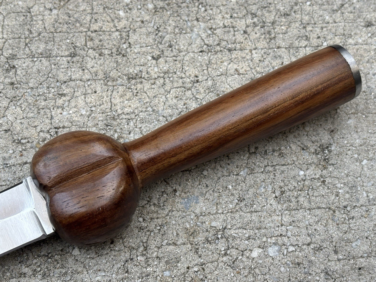 13” Bollocks Dagger Wood Handle Phallus Leather Sheath Spear Point Double Edge