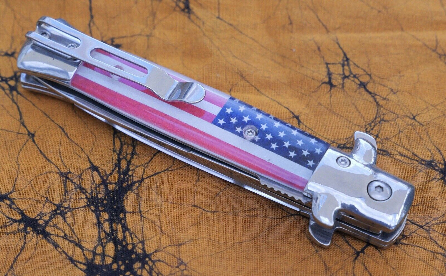 5” America Classic Folding Knife Spring Assist Vintage Style OG Spear Point Usa