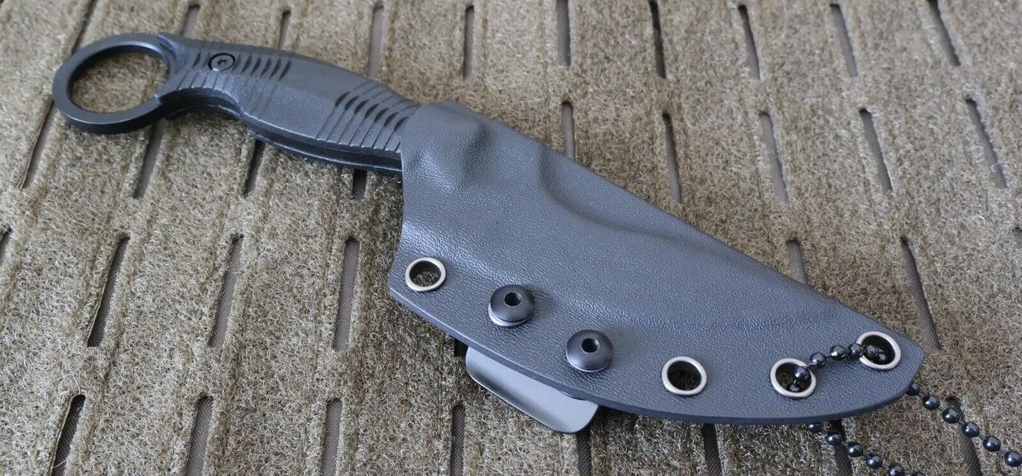 Horizontal Carry Fixed Blade Knife 19cm Overall Neck Knife Tactical 8CR13 Steel