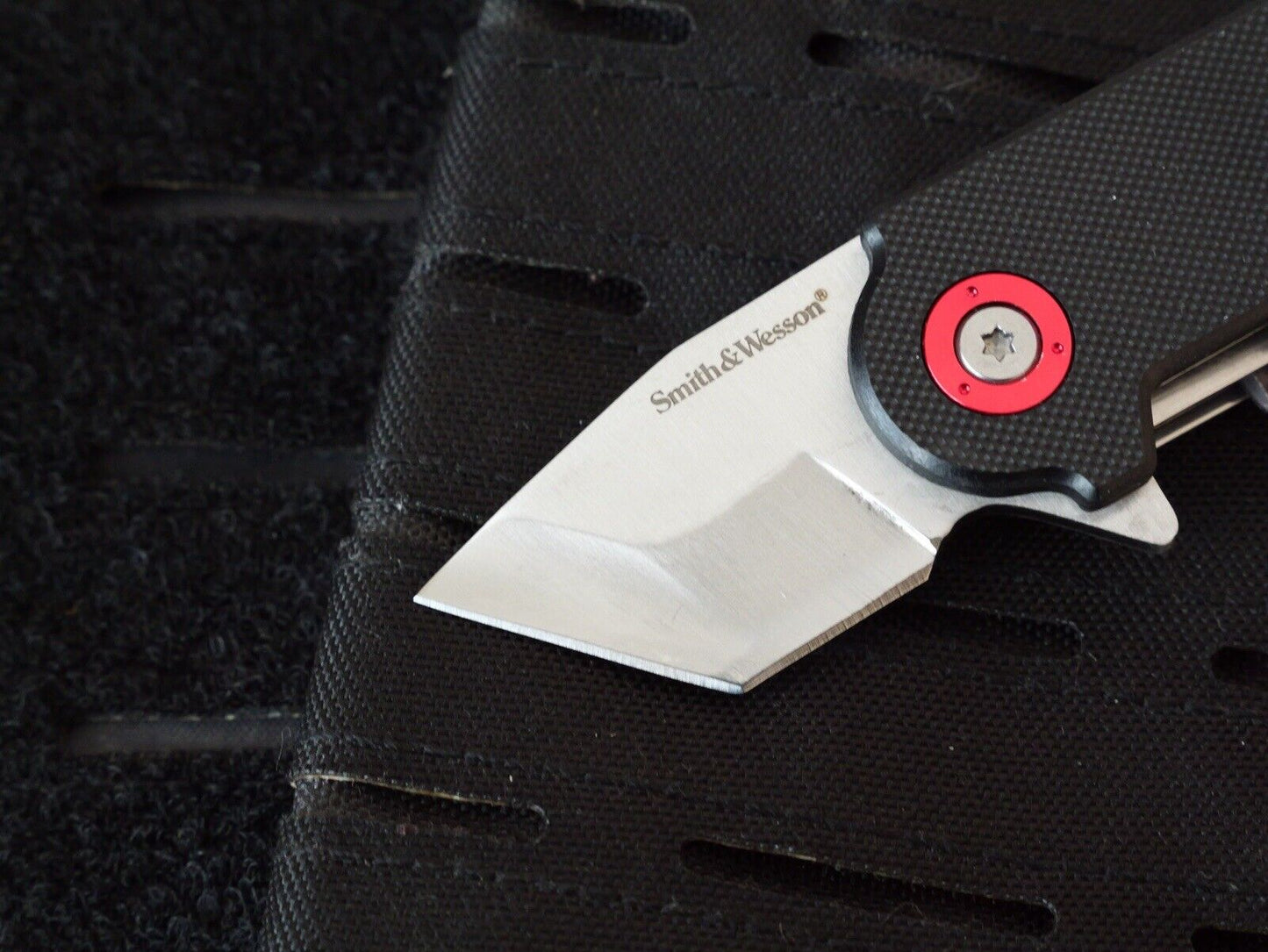 Smith & Wesson Benji Tanto Ball Bearing Open Pocket Knife Money Clip Cap Lifter