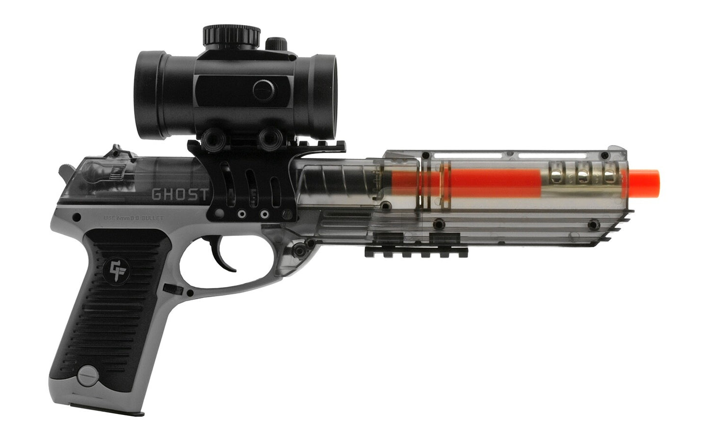 Game Face - Ghost Spring Powered Airsoft Shotgun and Pistol Kit Clear 370 fps