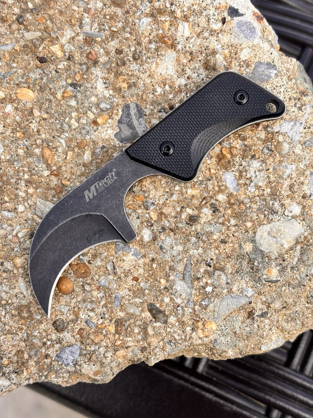9cm Fixed Blade Knife Kydex Sheath Black 4cm Blade Full Tang Sharp Neck Knife