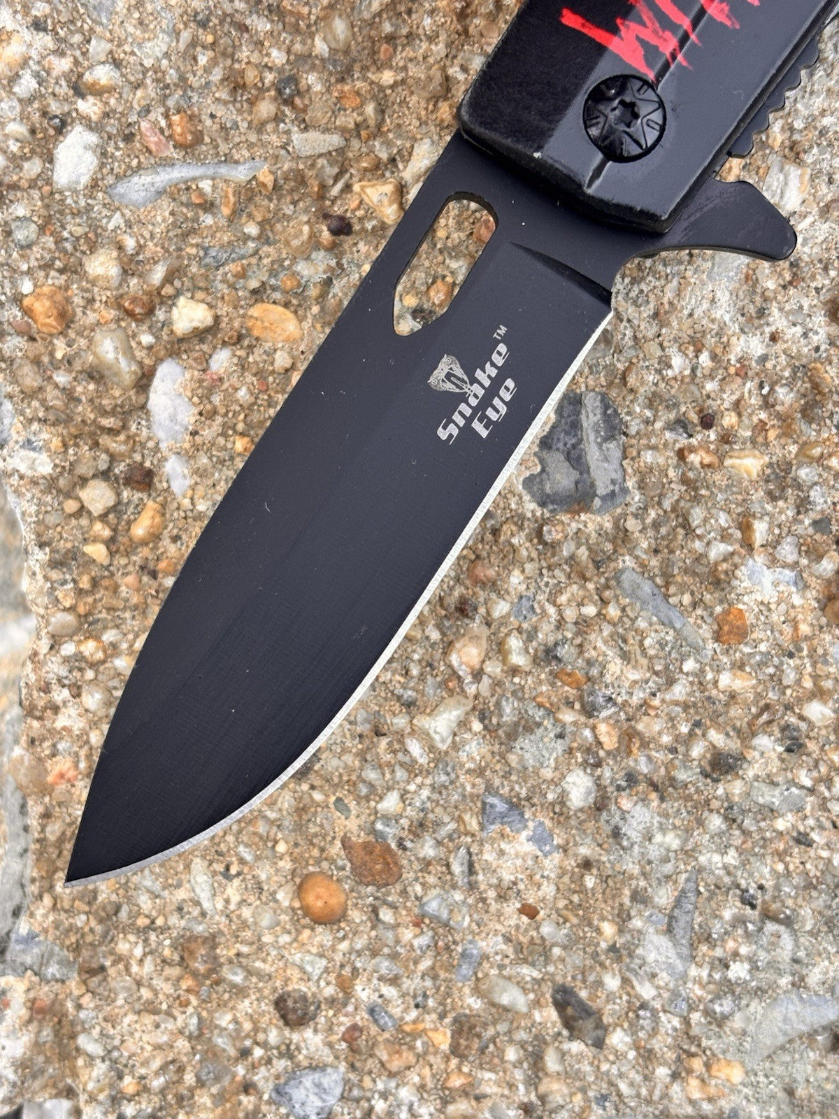 DARK KNIGHT ASSISTED Black Gun Pistol Joker WHY SO SERIOUS FOLDING Pocket KNIFE