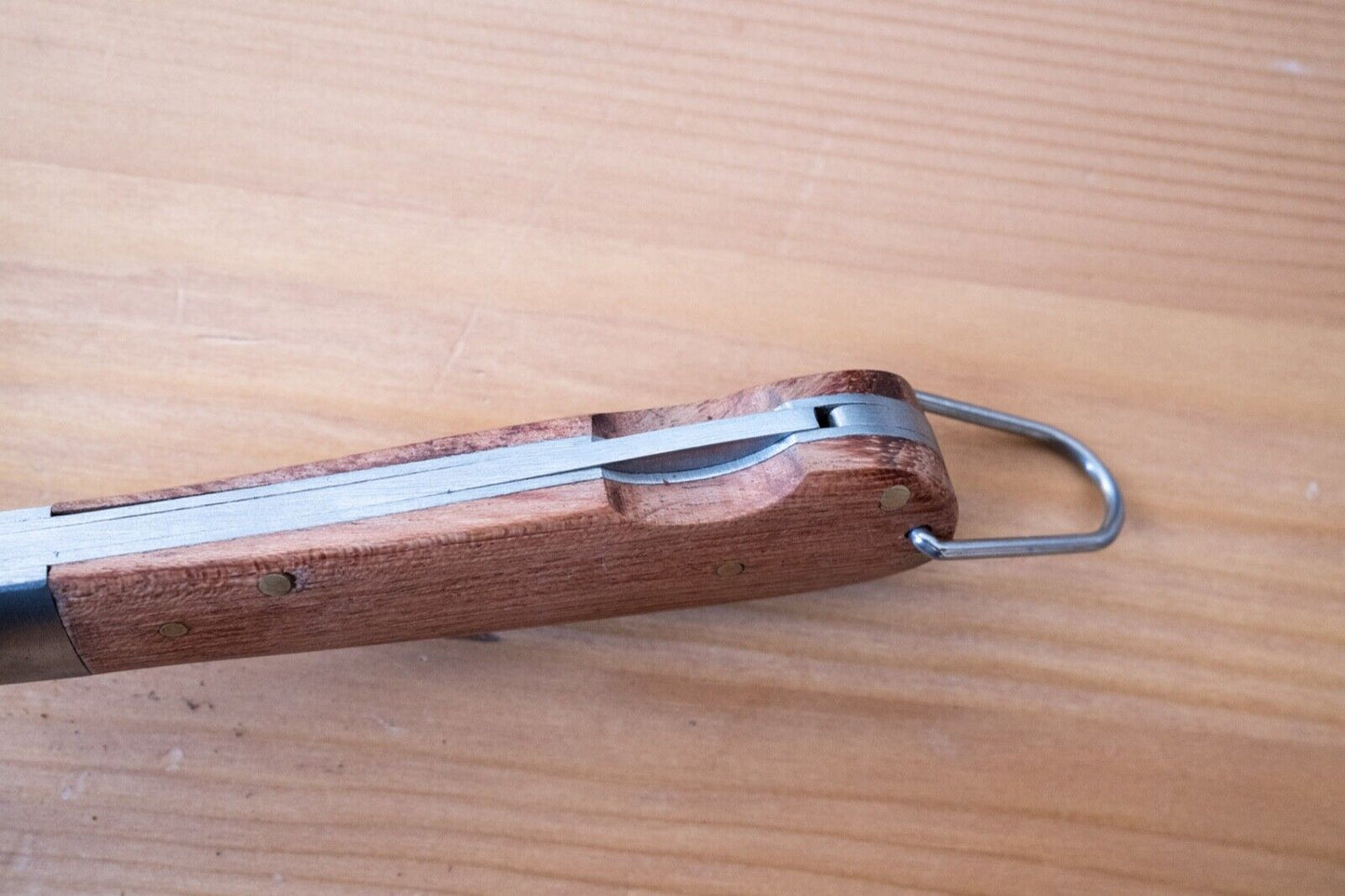 Hawkbill Knife Old School Wood Handle Lock Sharp OG Classic