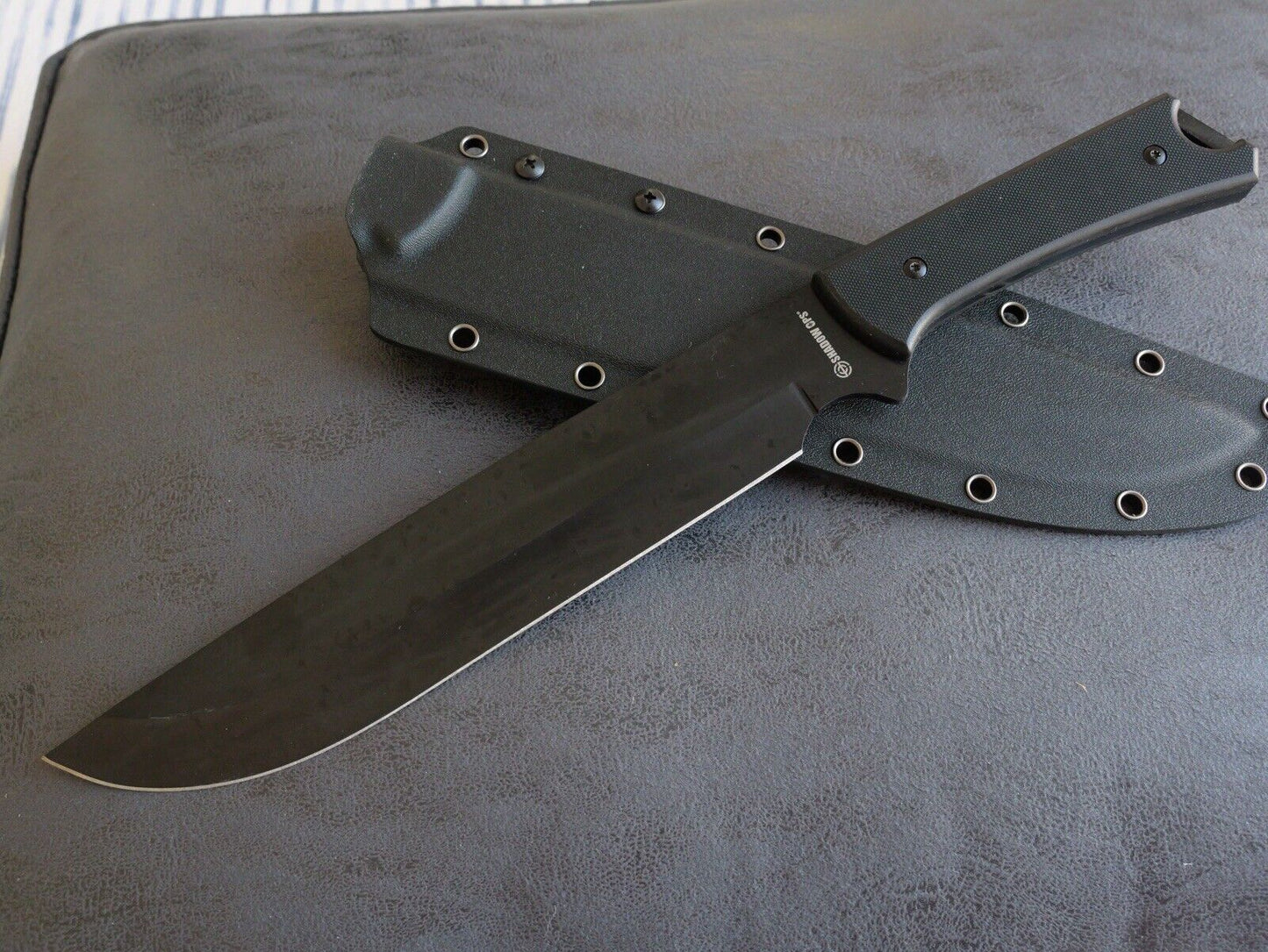 16” Mini Machete Black Extreme Quality Mega Heavy Duty Sharp 5.5mm Kydex Sheath