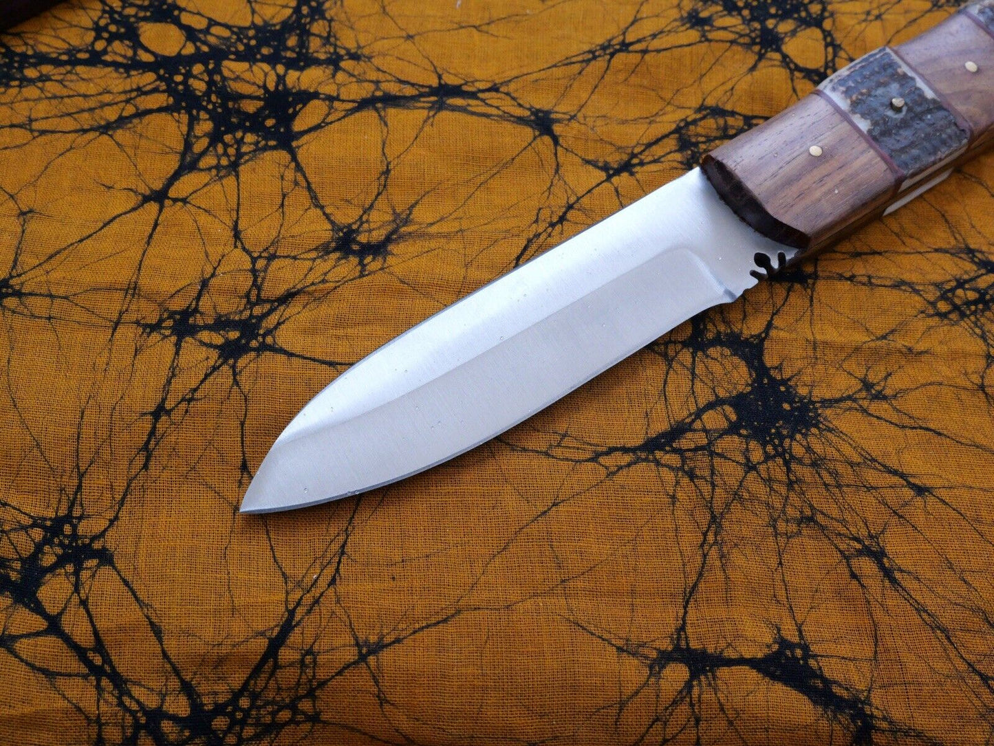 9” Puukko Knife Forged Full Tang Sharp Custom Leather Sheath Hand Stitched Finka