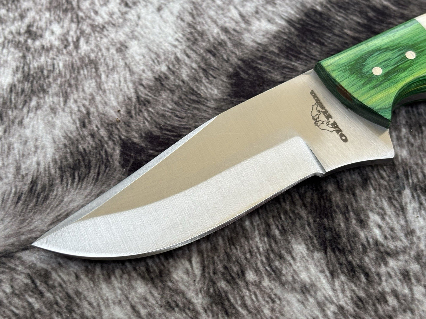 8” Mexico Fixed Blade Knife Full Tang Leather Sheath 440 Stainless Steel