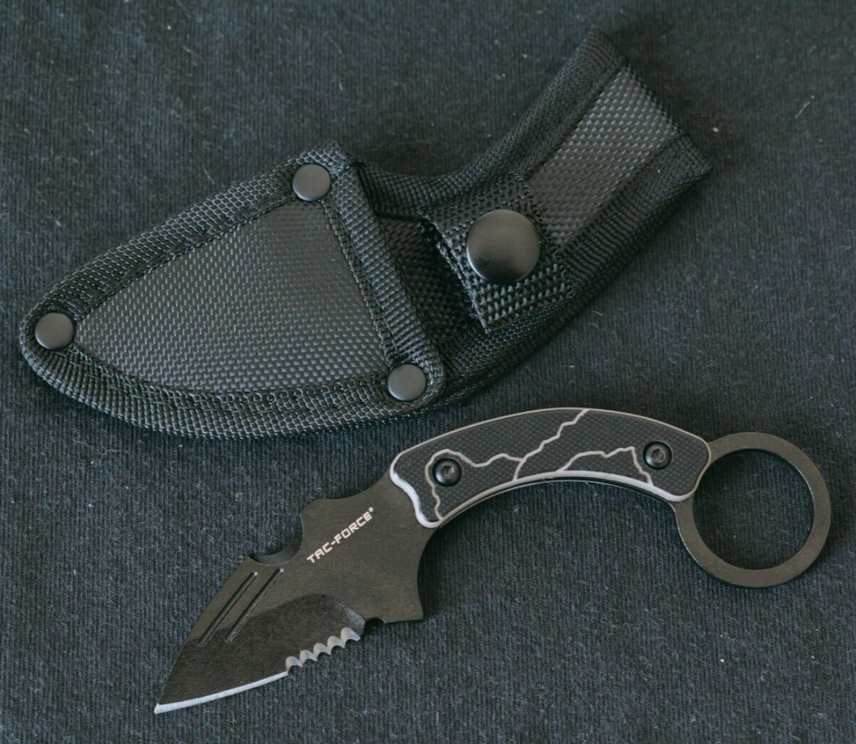 Tactical Karambit Ultimate Stealth Matte Black 2" Blade Swat Sniper Sharp Sheath