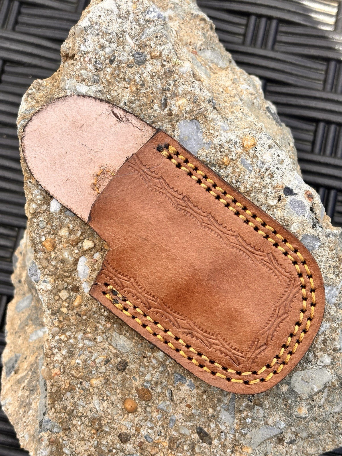 Cleaver 5” Full Tang Fixed Blade Pocket Knife Leather Sheath Hand Forged Steel