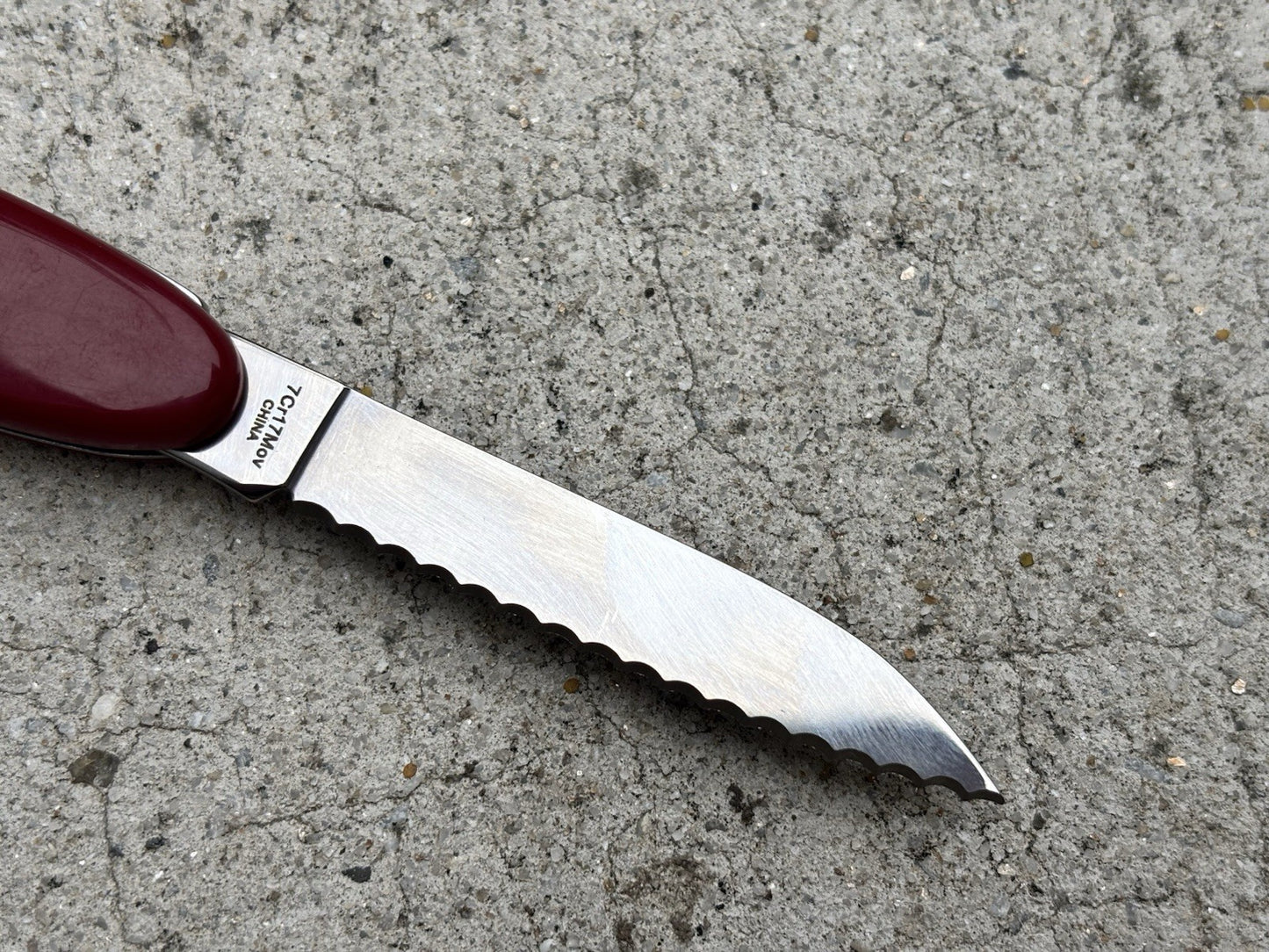 3” Swiss Army Knife Boy Scouts 2 Blades Serrated Burgundy Mirror Finish Sharp