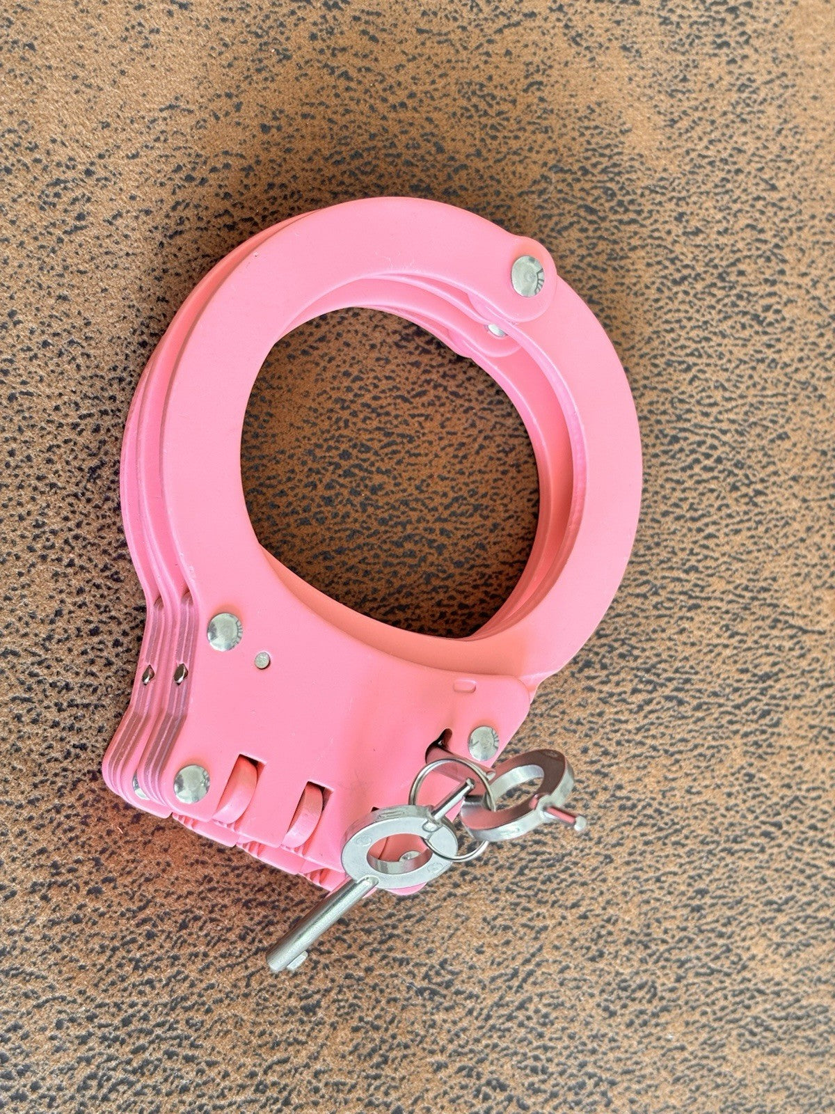 Pink Hand Cuffs Ladies Law Enforcement Security Heavy Duty Hinge Handcuffs Case