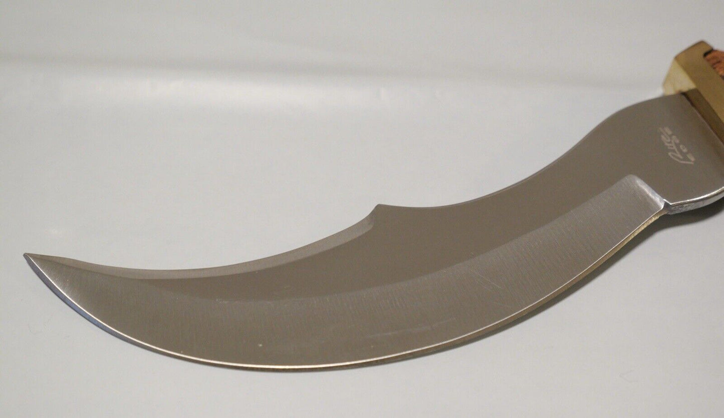 11” Pirates Dagger Fixed Blade Knife Wood Handle Leather Sheath Rustic Authentic