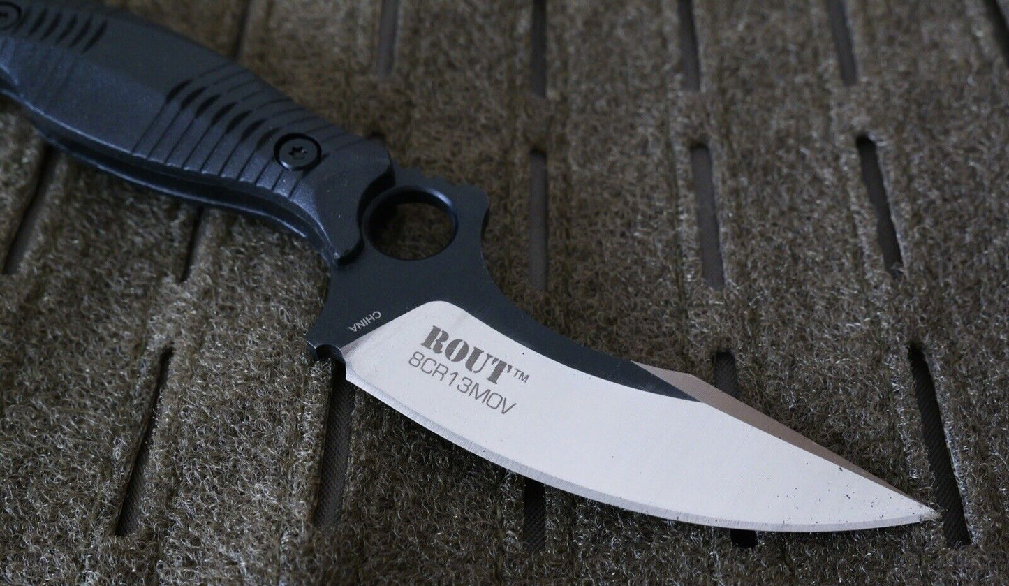Horizontal Carry Fixed Blade Knife 19cm Overall Neck Knife Tactical 8CR13 Steel