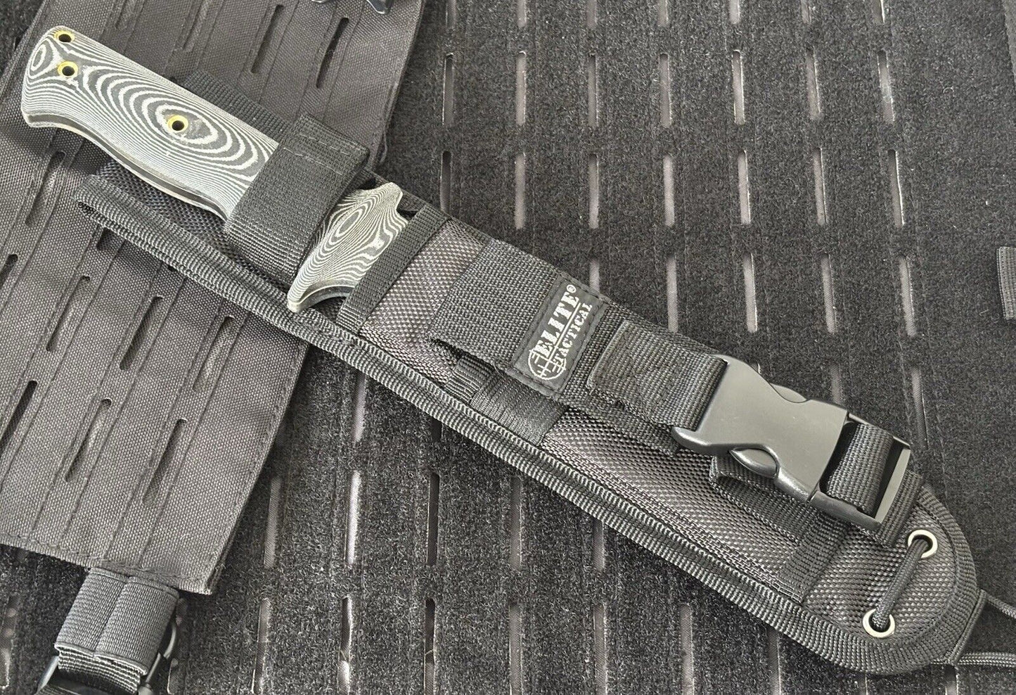 12” Fixed Blade Knife Extreme Quality Full Tang 8CR13 Micarta Scales Bug out Bag