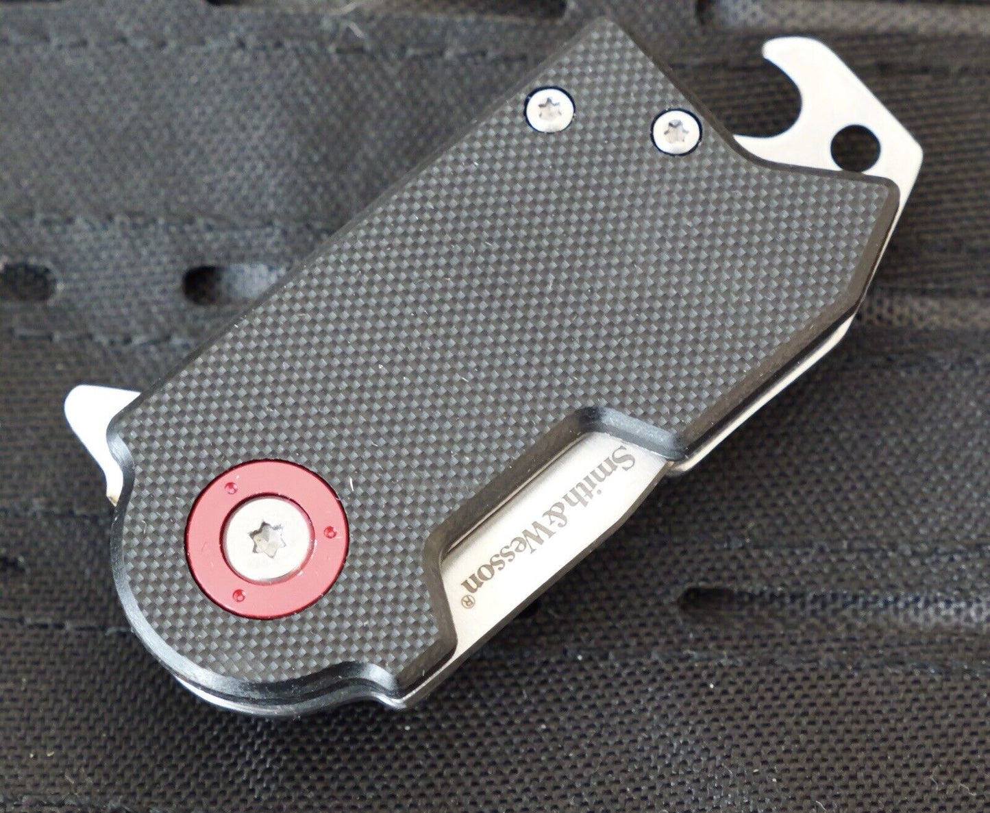 Smith & Wesson Benji Tanto Ball Bearing Open Pocket Knife Money Clip Cap Lifter