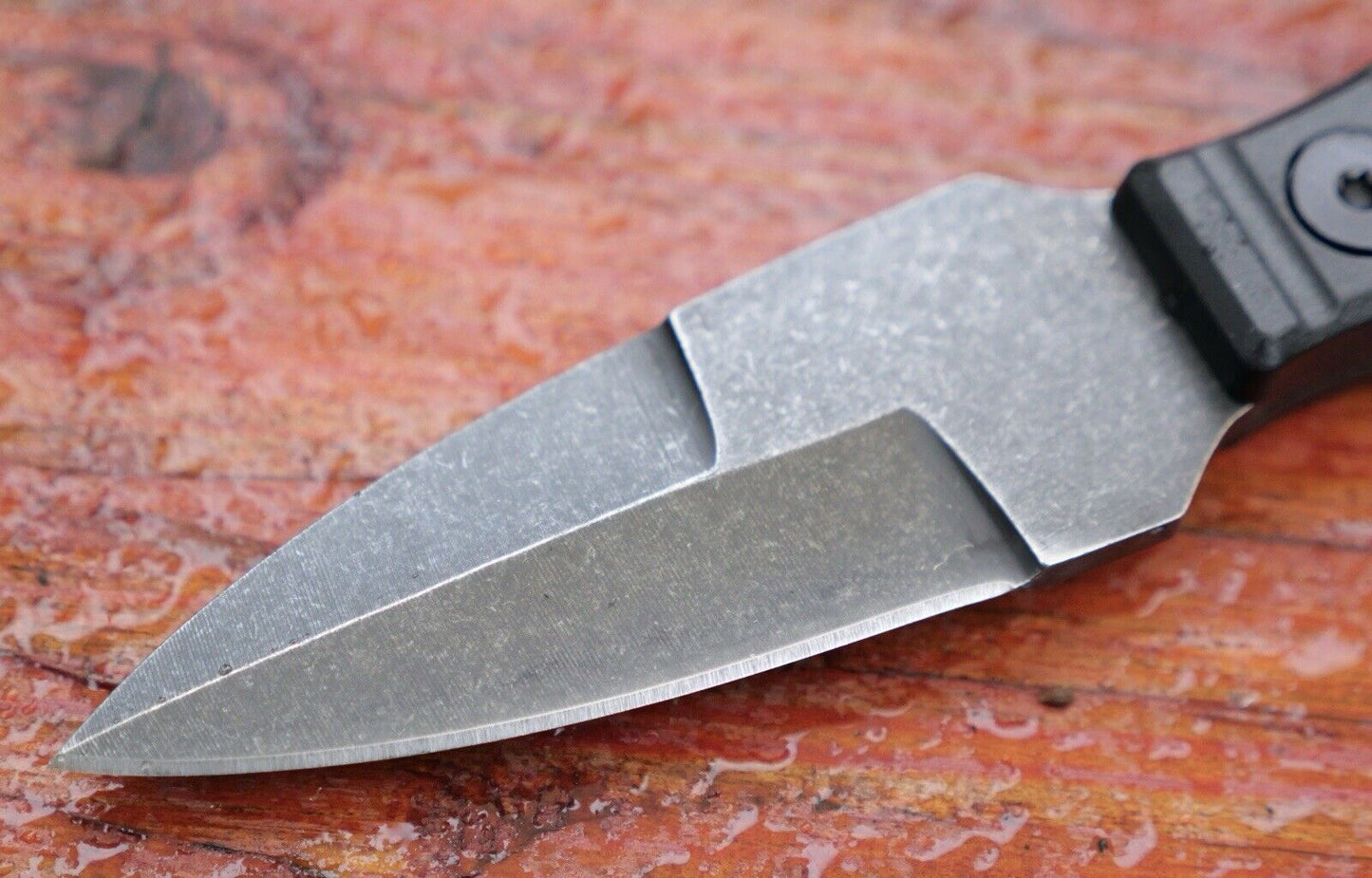 17cm Fixed Blade Knife Sheath Full Tang Back Pocket Clip Horizontal Carry Black