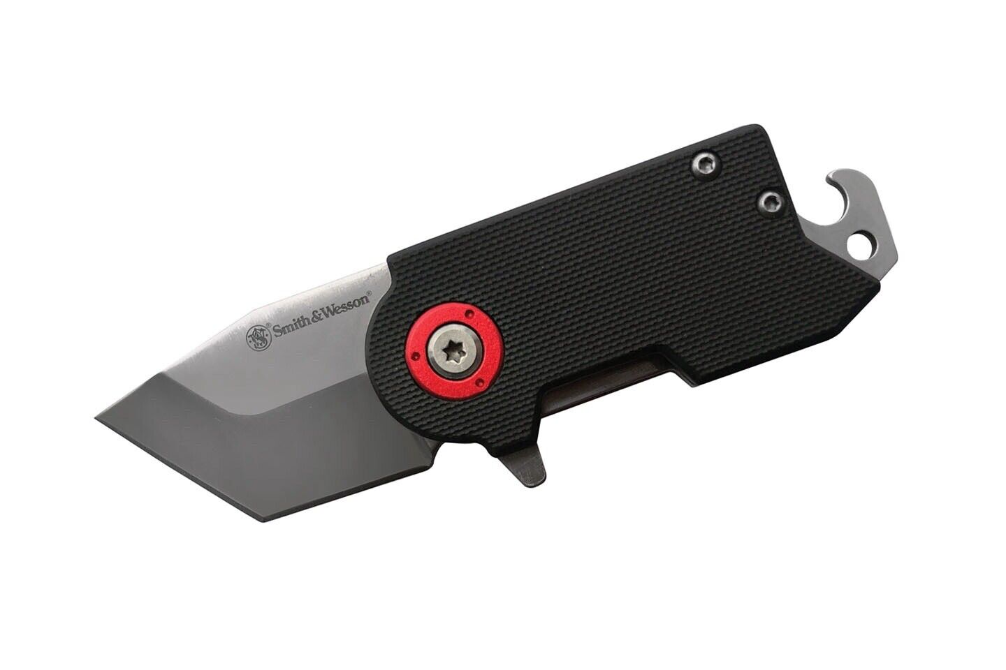 Smith & Wesson Benji Tanto Ball Bearing Open Pocket Knife Money Clip Cap Lifter