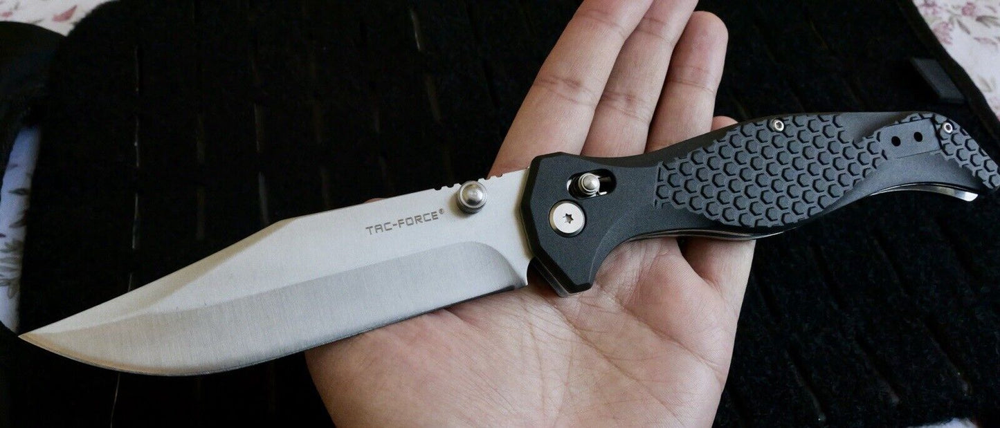 11” XL Pocket Knife Mega Big Black 5” Blade Axis Lock Manual Folding Knife Sharp