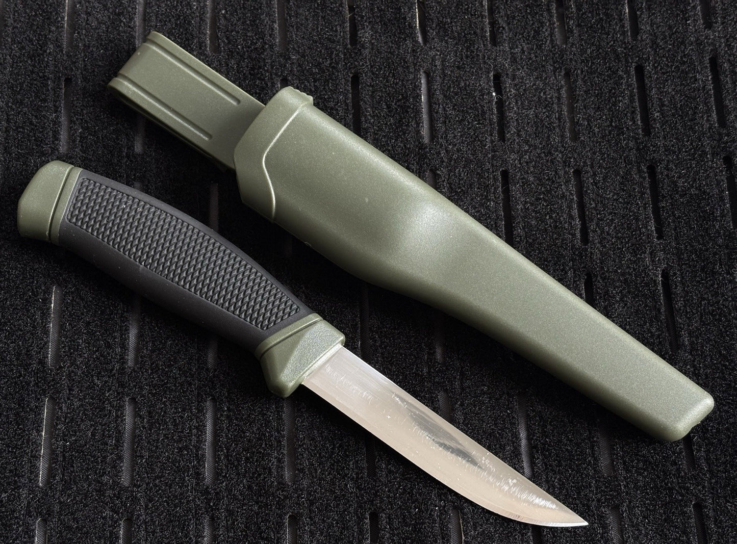 9” Fixed Blade Knife Hard Sheath Belt Clip High Hardness 4” Blade Rubber Handle