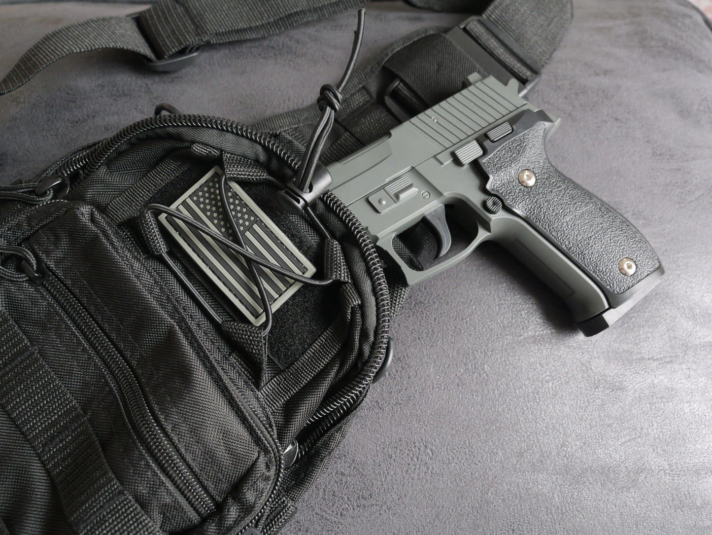 Concealed Carry Tactical Sling Bag Pistol Gun Black 10”x9”x3” Nylon Chest Pack