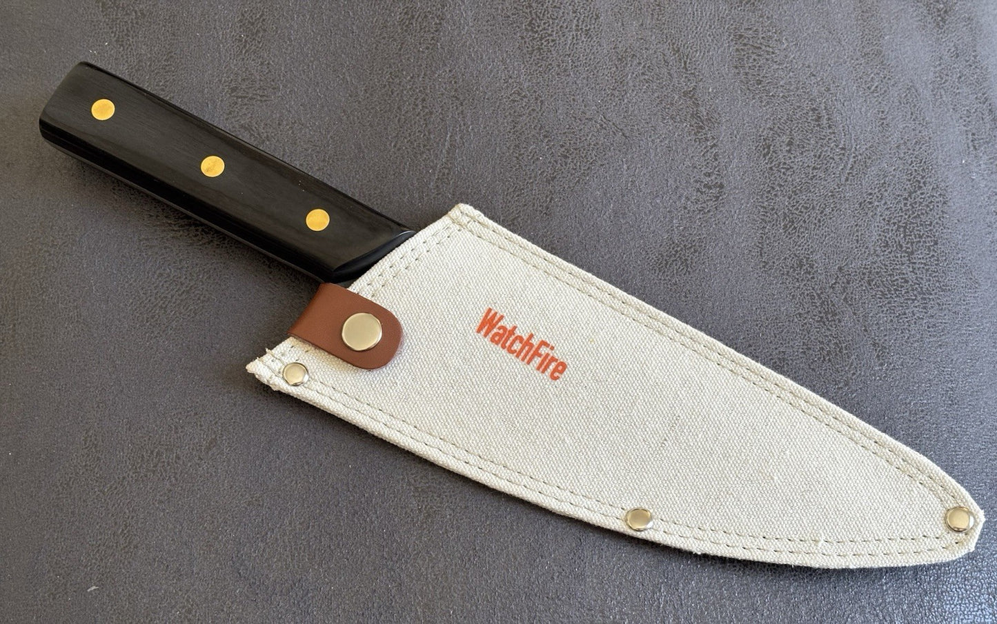 11.5” Ultimate Camping Chef Knife Razor Sharp Hand Forged 7cr17mov Canvas Sheath