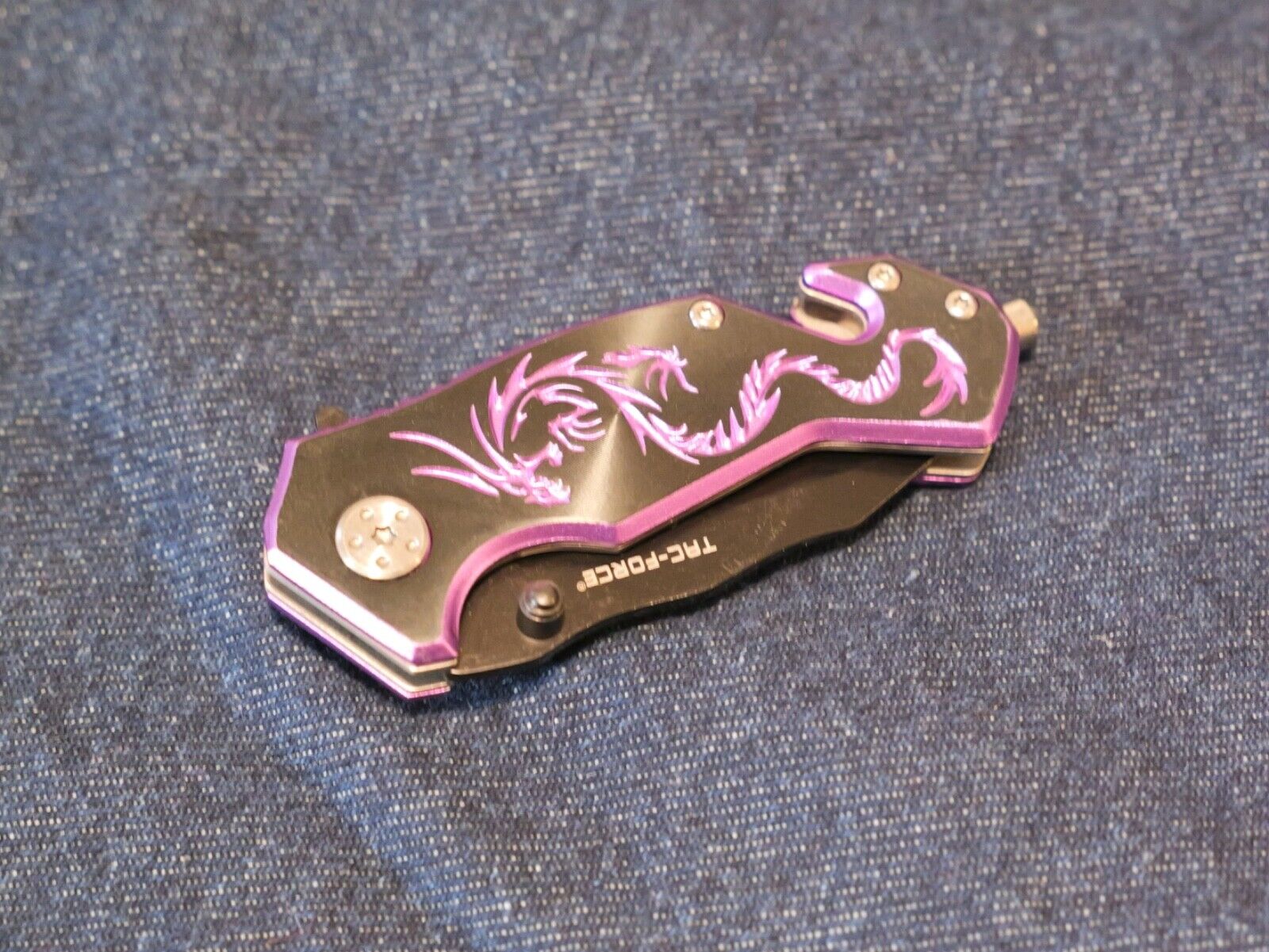 Purple Dragon Strike Pocket Knife Mini Ladies 6" Overall 2" Blade Small Cute