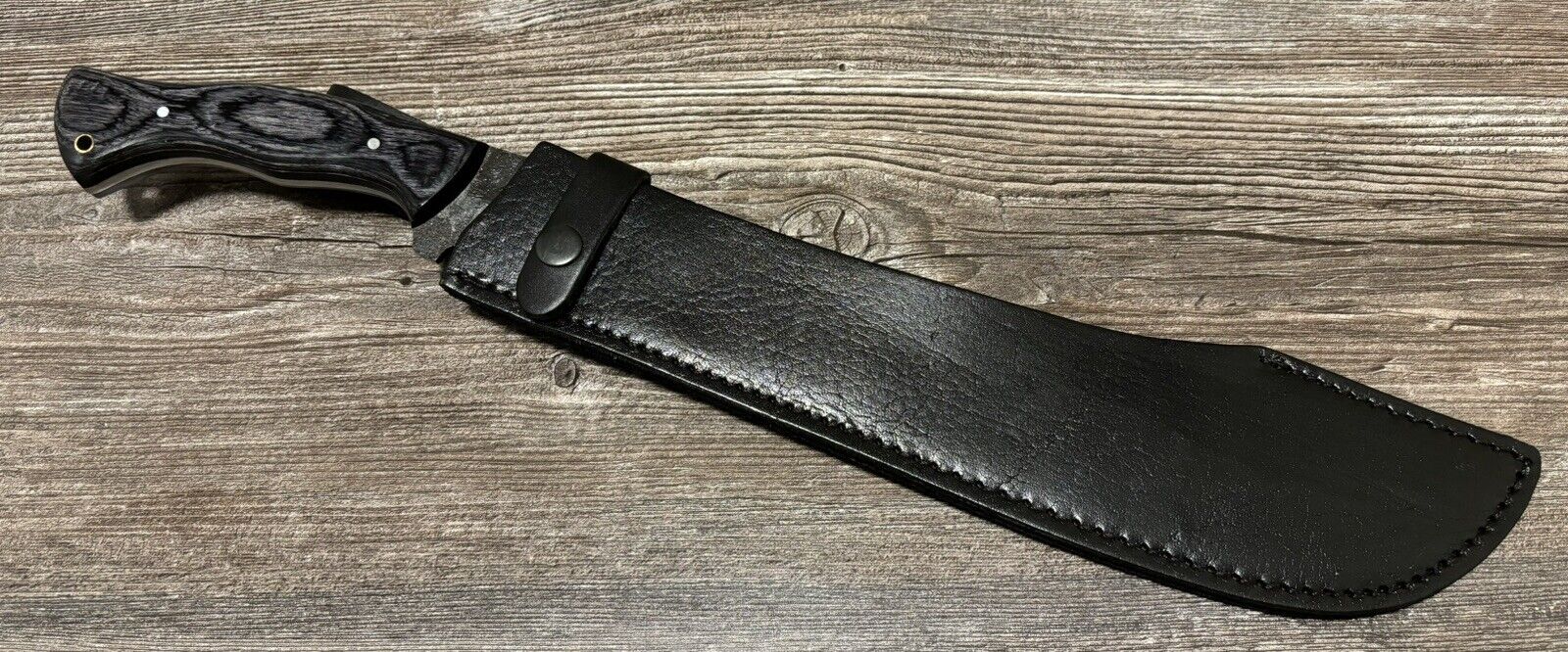 Carbon Steel Machete Full Tang 8mm Thick Blade Sharp Wood Handle Sheath 18.5”