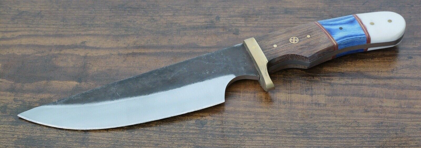 11” Fixed Blade Knife Carbon Steel Full Tang Hand Forged 8mm Thick Sheath